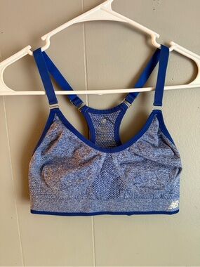 New Balance Heathered Royal Blue Seamless Sports Bra